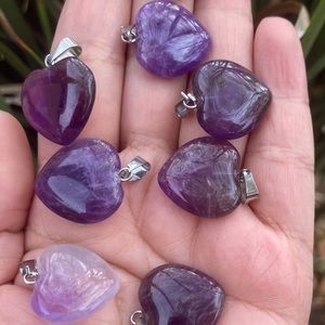 Amethyst heart 💜 necklaces